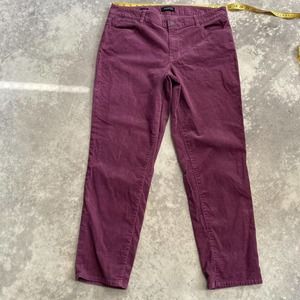 talbots flawless five pocket Boyfriend Corduroy Pants Womens Size 14 Plum